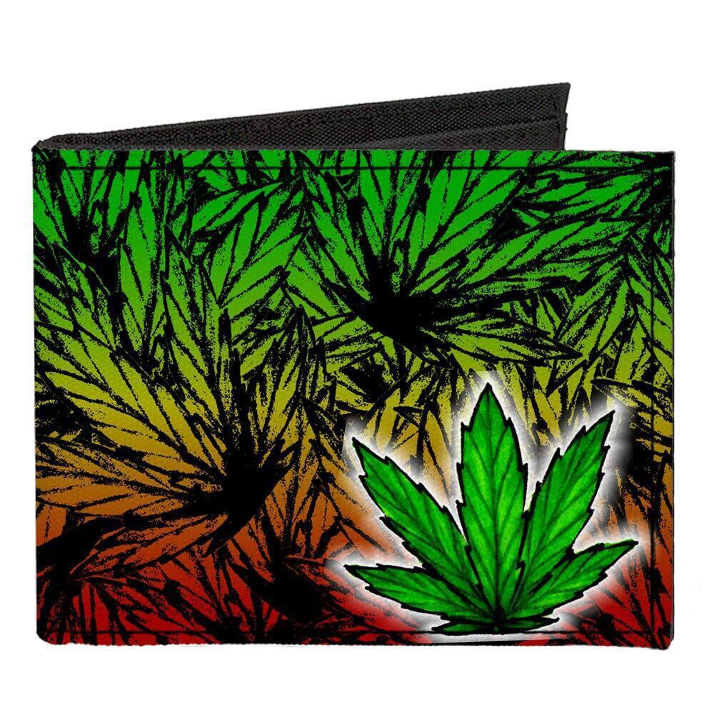 1789 Standard Canvas Bifold Wallet Weed, 4.0" x 3.5"